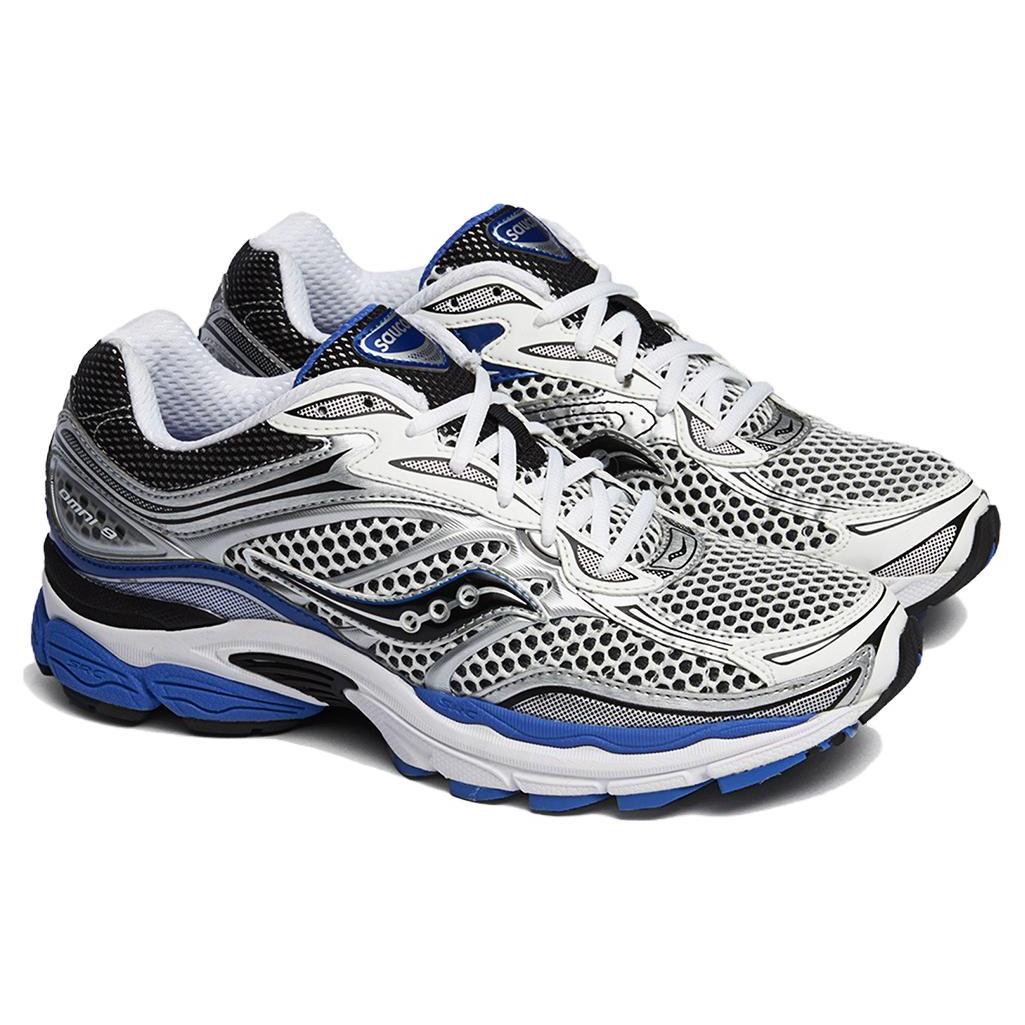 Baskets Homme Saucony ProGrid Omni 9 OG Confort Amorti Blanc Argent Bleu